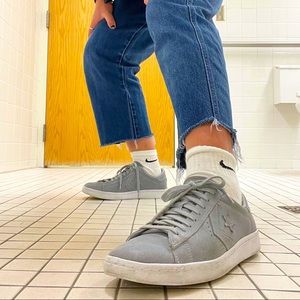 Converse lone star gray leather sneakers